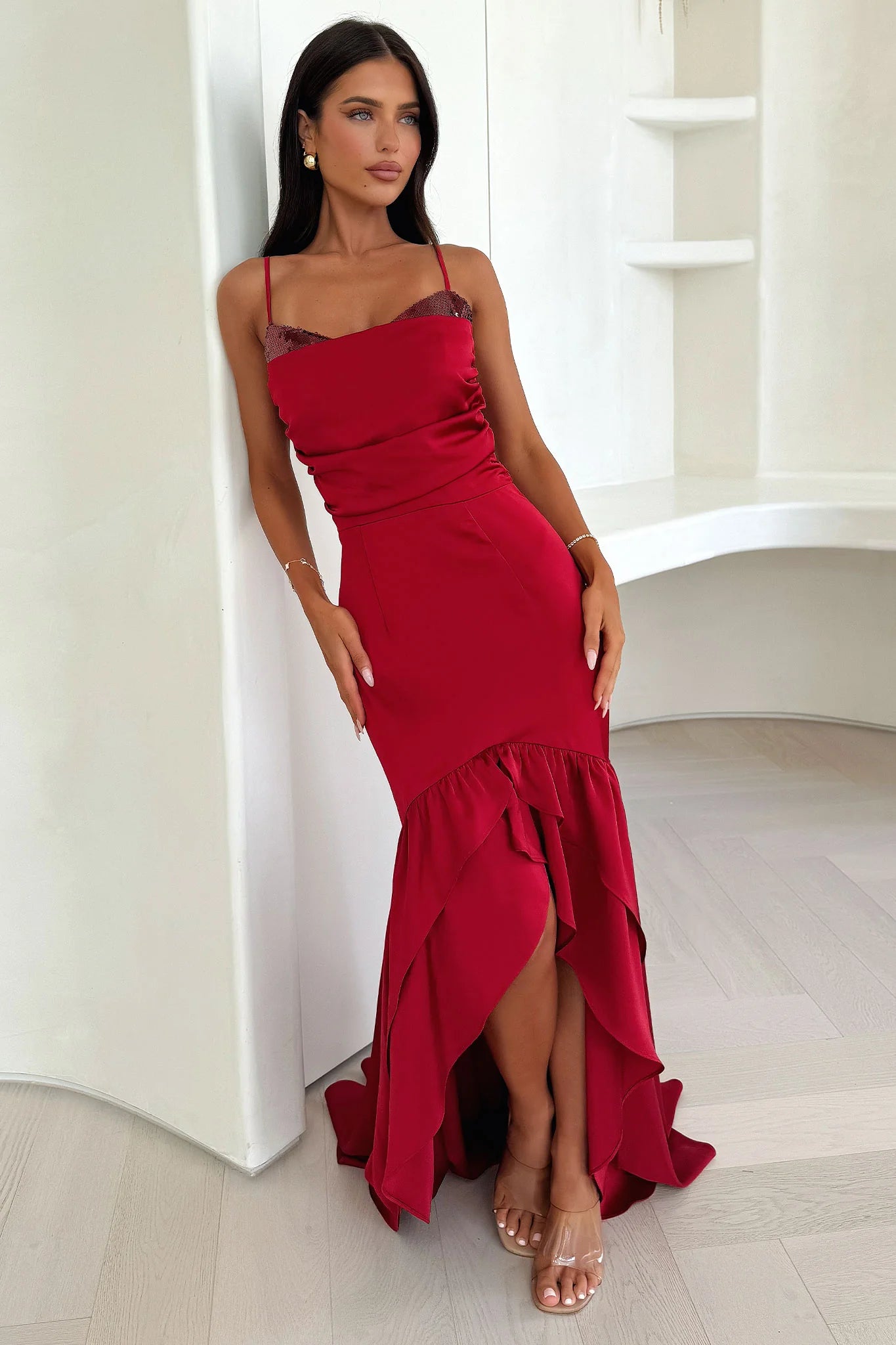 Maris Maxi Dress - Red