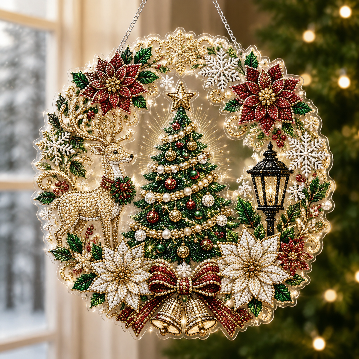 🎄Christmas Diamond Art Hanging Ornament Kit