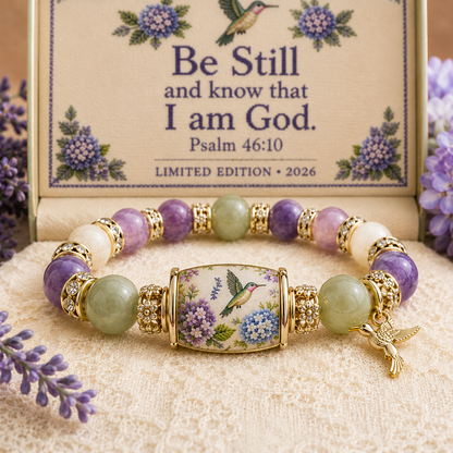 💜Hummingbird Garden Faith Bracelet 🌸