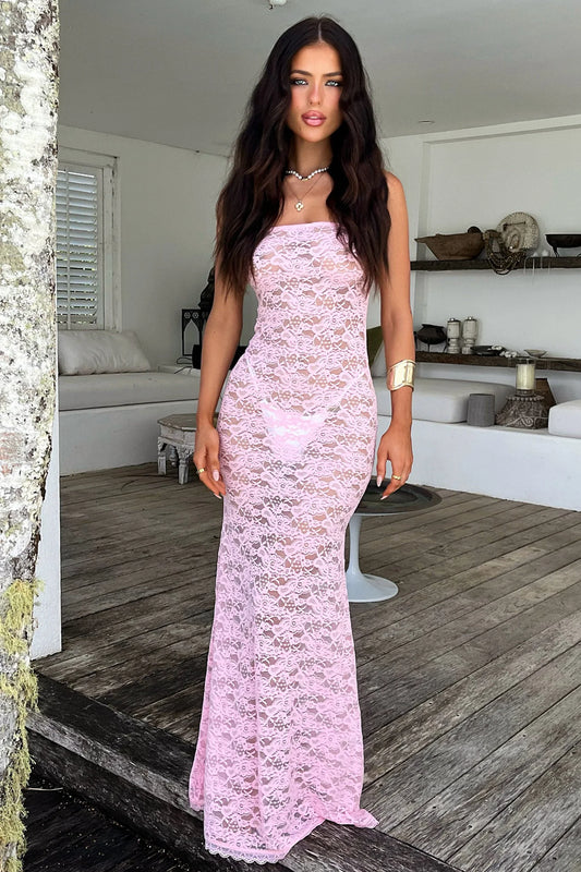 Veradi Maxi Dress - Baby Pink