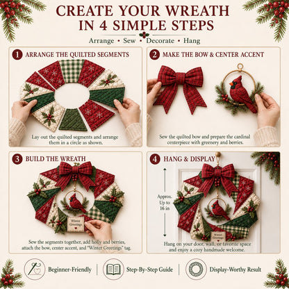 🎄Christmas Fabric Wreath DIY Kit – A Keepsake You’ll Hang with Pride Year After Year