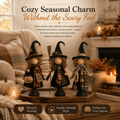🎃🧙‍♀️Rustic Halloween Witch Figurines