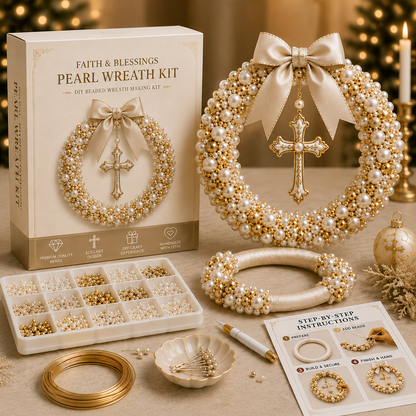 DIY Pearl Art - Christmas Wreath