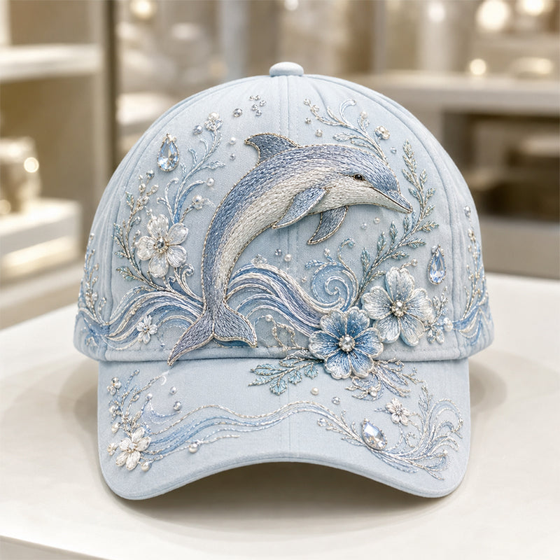 🌊 3D Ocean Creatures Embroidery Cap