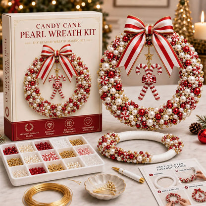 DIY Pearl Art - Christmas Wreath