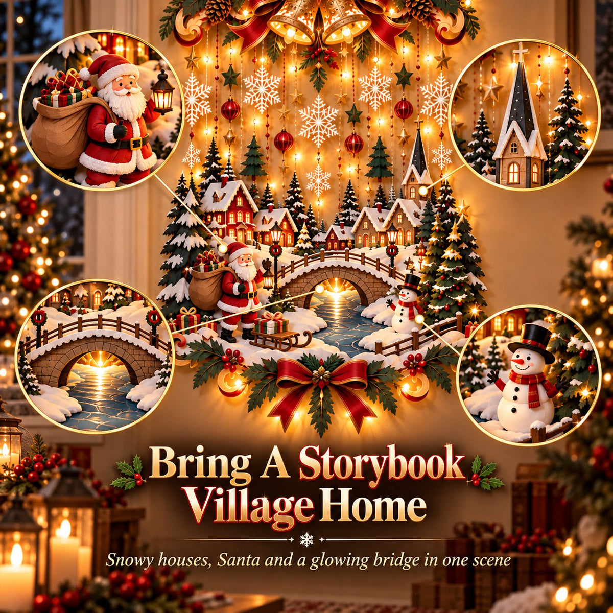 Christmas Village Wall Hanging