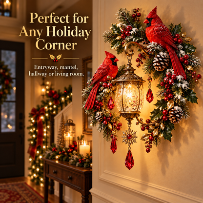 ❤️Cardinal Christmas Lantern Glow™ – Lighted Holiday Wall Decor