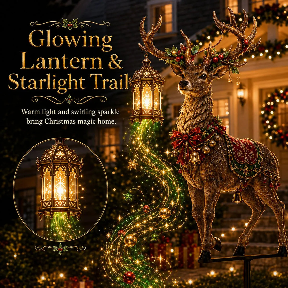 🎄🔥Light-Up Reindeer Lawn Stake, Festive Outdoor Christmas Decor