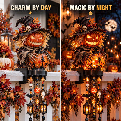 🔥😍🎃 Halloween Character Glow Cascade Railing Lights – Pumpkin, Witch, Ghost & Black Cat