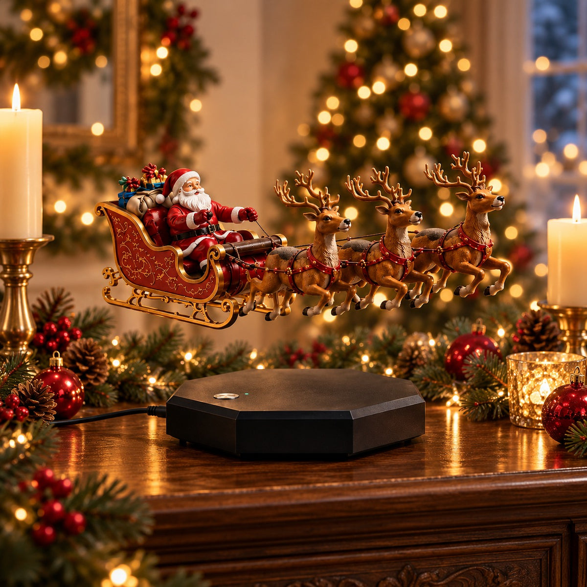 🎅 Santa’s Flying Sleigh—Magnetic Levitation Christmas Display(FREE SHIPPING)