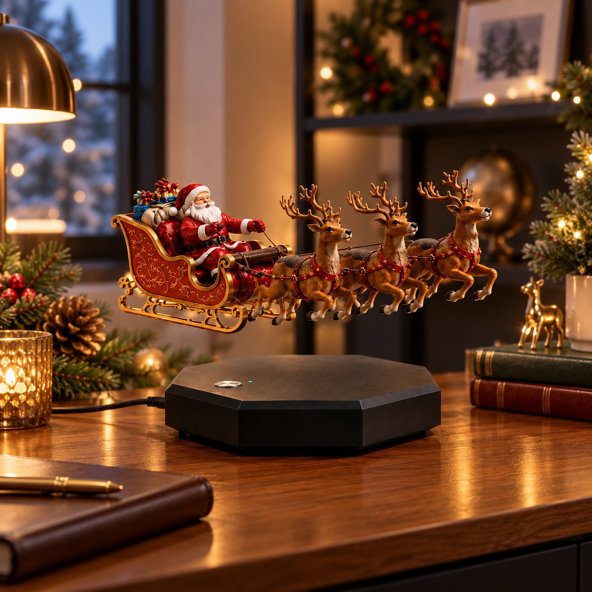 🎅 Santa’s Flying Sleigh—Magnetic Levitation Christmas Display(FREE SHIPPING)