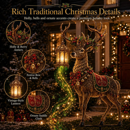 🎄🔥Light-Up Reindeer Lawn Stake, Festive Outdoor Christmas Decor