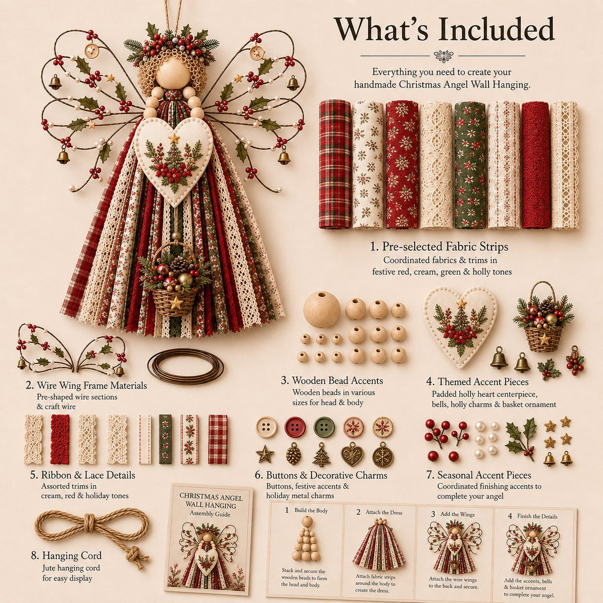👼Angel Fabric Hanging DIY Kit🧵