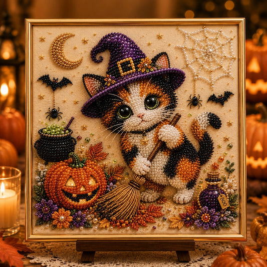 DIY Halloween Cat Pearl Bead Painting Kit