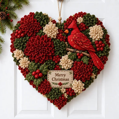 🎄✨Christmas Fabric Flower Door Hanging DIY Kit