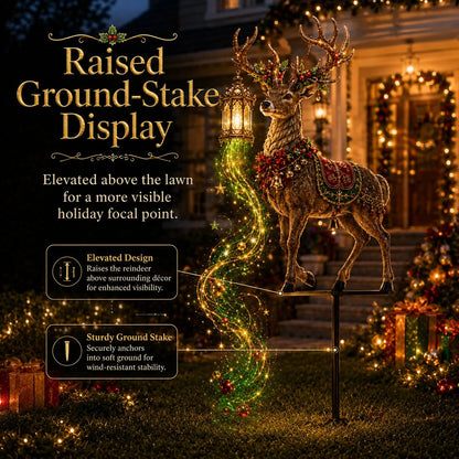 🎄🔥Light-Up Reindeer Lawn Stake, Festive Outdoor Christmas Decor