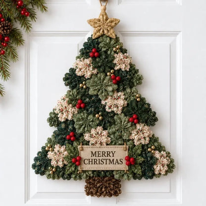 🎄✨Christmas Fabric Flower Door Hanging DIY Kit