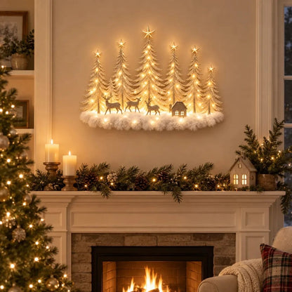 🎄Lighted Christmas Woodland Forest Wall Decor