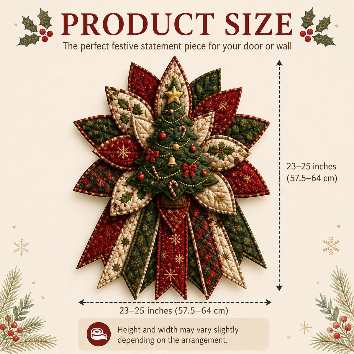 🎉 Holiday Celebration 50% OFF🎄Festive Quilted Christmas Door Hanging DIY Sewing Kit